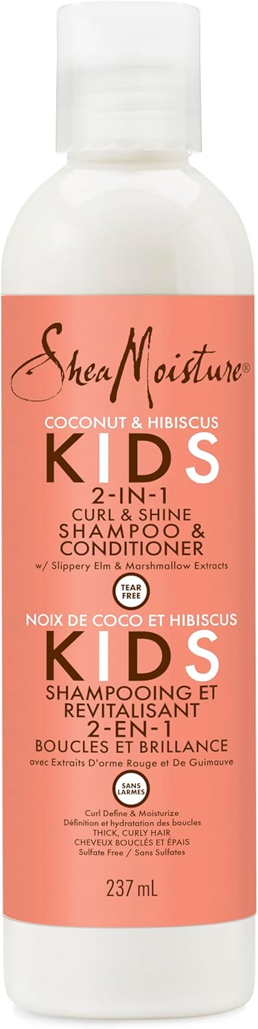 Shea Moisture Coconut & Hibiscus  Kids 2-in-1 Curl & Shine Shampoo & Conditioner  237ml
