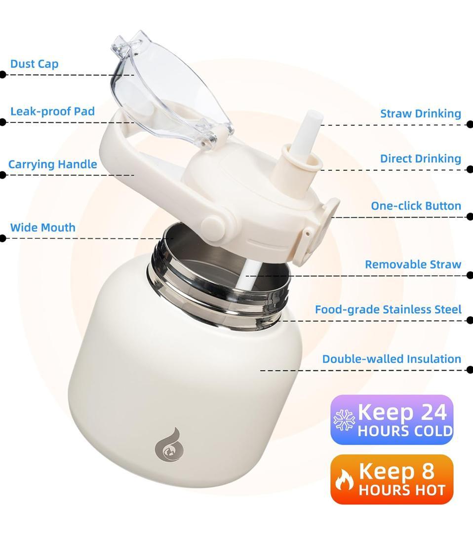 BJPKPK Insulated Water Bottles  Stainless Steel Metal Water Bottle 800ml
