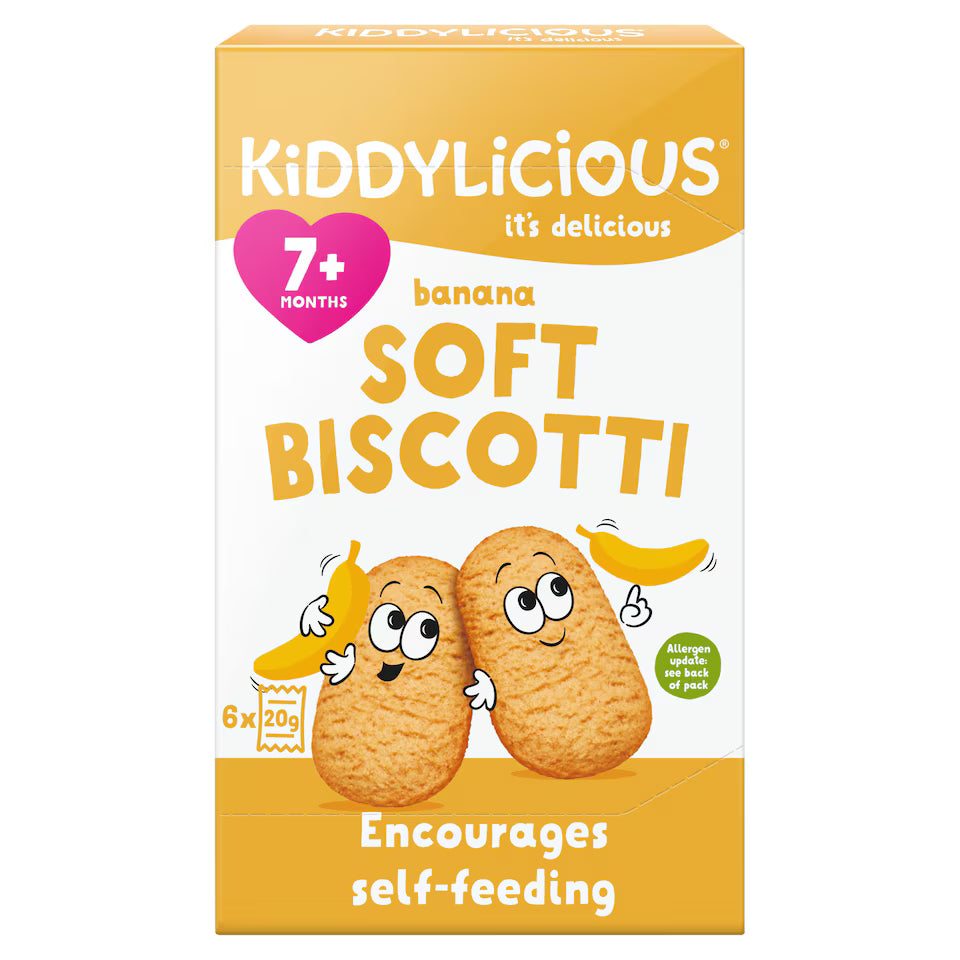Kiddylicious Banana Soft Biscotti (6x20g) 7m+