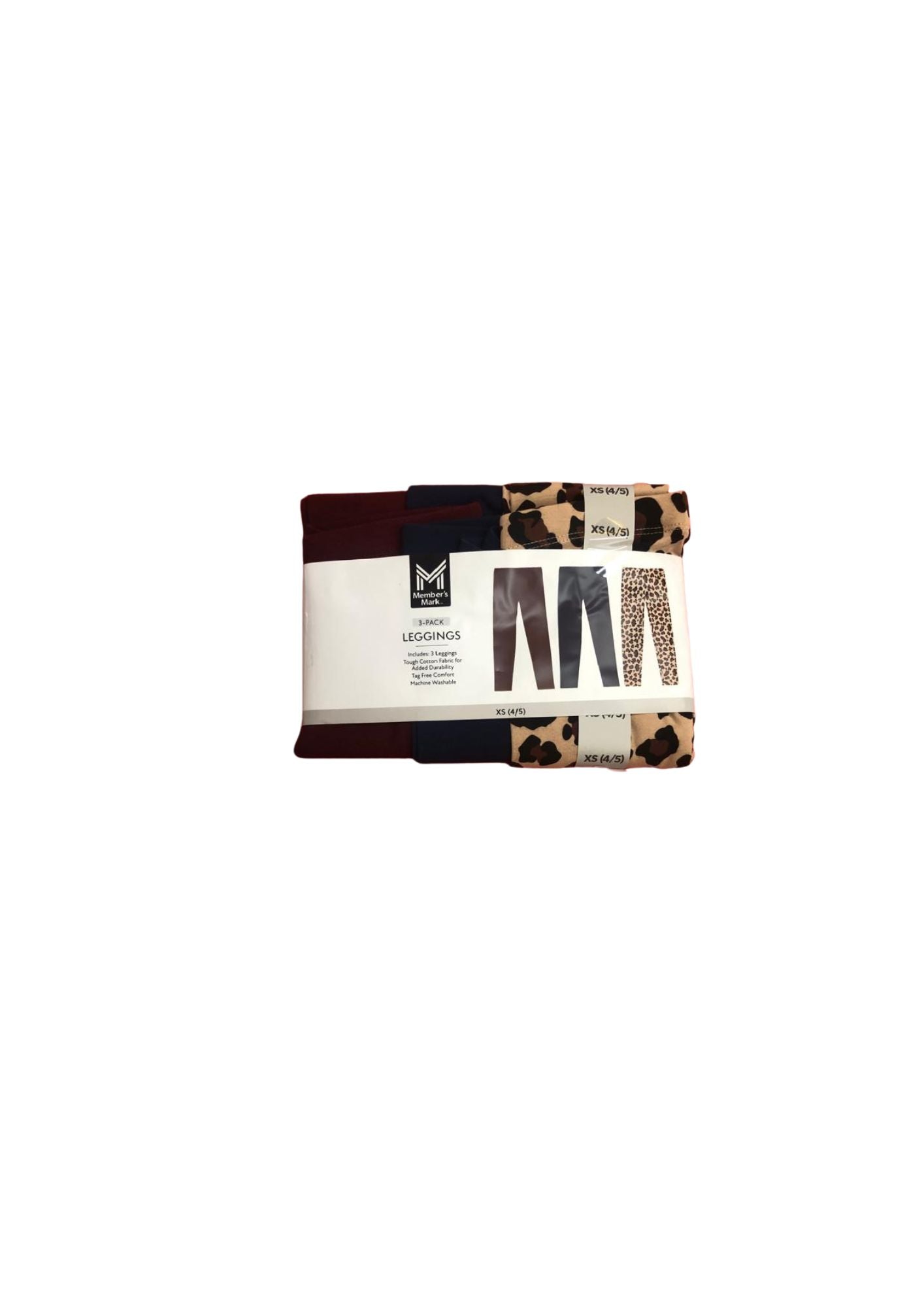 Members Mark leggings XS ( 4/5) 3 pack - kids fashion product photo