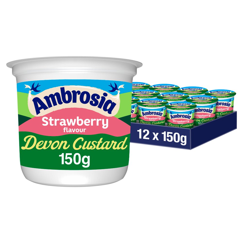Ambrosia Strawberry  Devon Custard 150g x 12