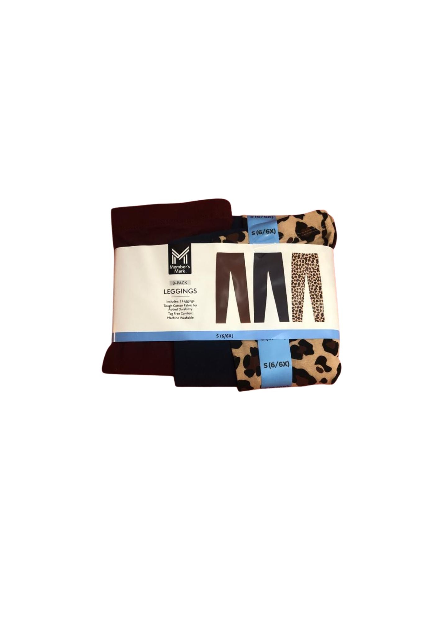 Members Mark leggings 3 pack S(16/6x) - kids fashion product photo