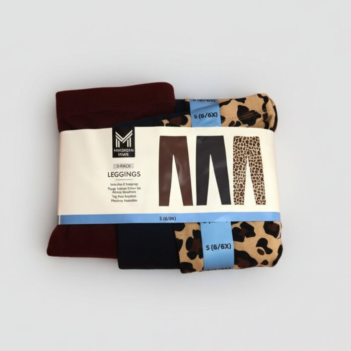 Members Mark leggings 3 pack S(16/6x) - kids fashion product photo