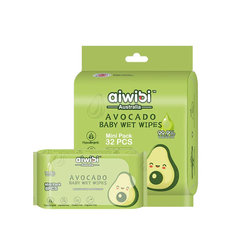 Aiwibi Australia Avocado Pocket  Water Wipes (32 sheets) – diaper product photo at Beks Ghana