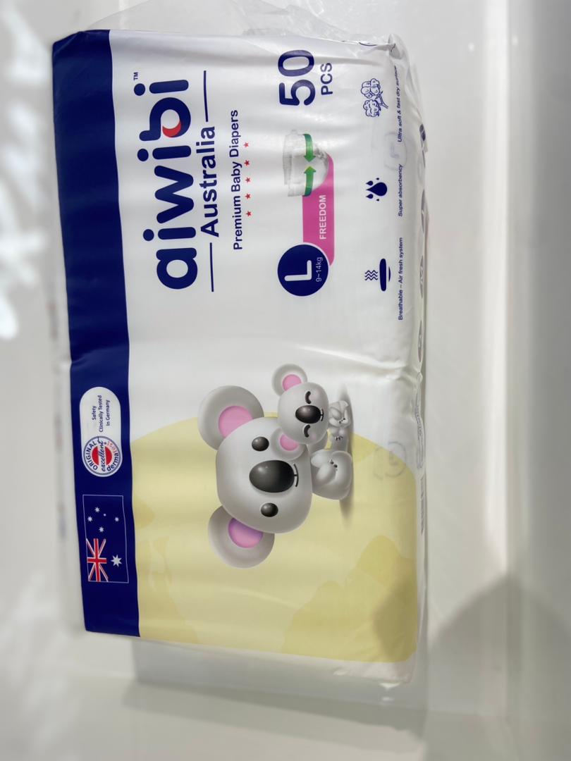 Aiwibi Diapers Jumbo Pack L – diaper product photo at Beks Ghana