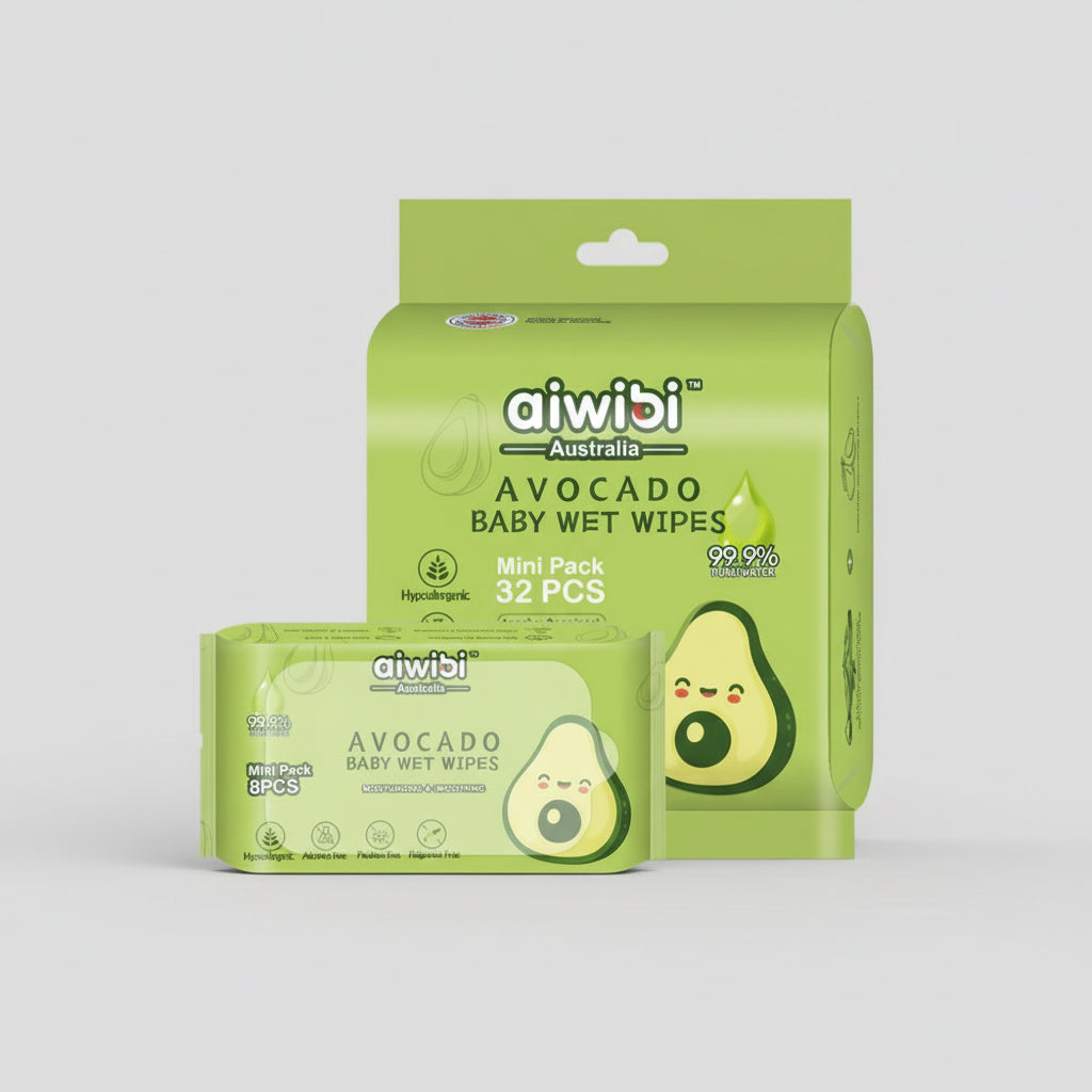 Aiwibi Australia Avocado Water Wipes 32pcs – diaper product photo at Beks Ghana