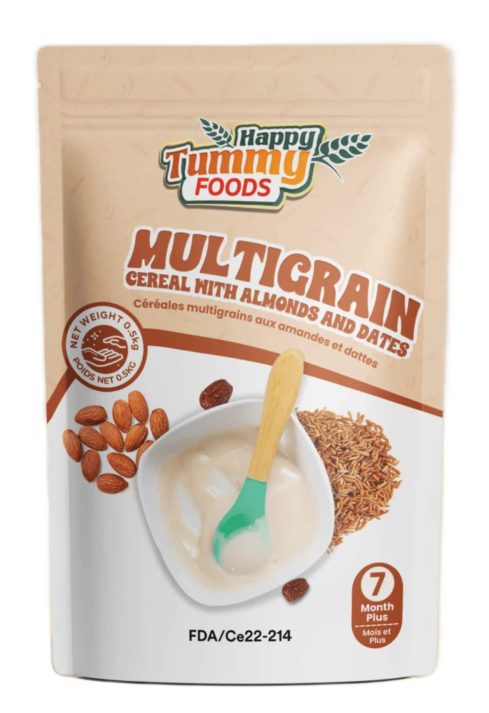 Happy Tummy Foods Multigrain Cereal with Almonds & Dates 6m+ 500g