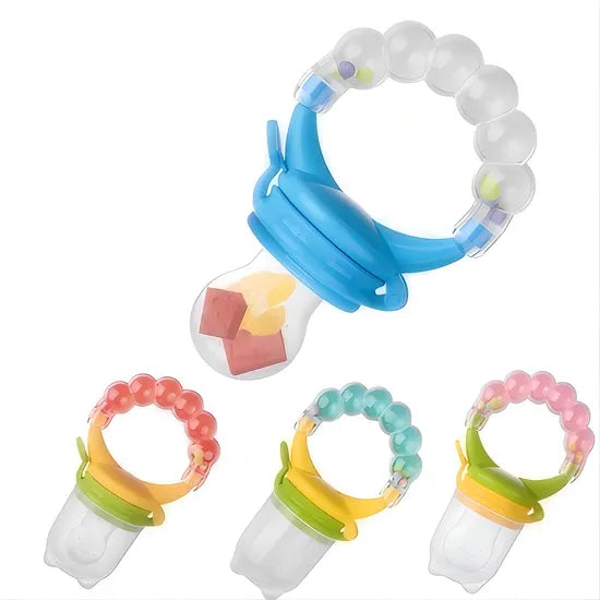 Baby Rattle Teether Toy Silicone Fresh Fruit Food Feeder