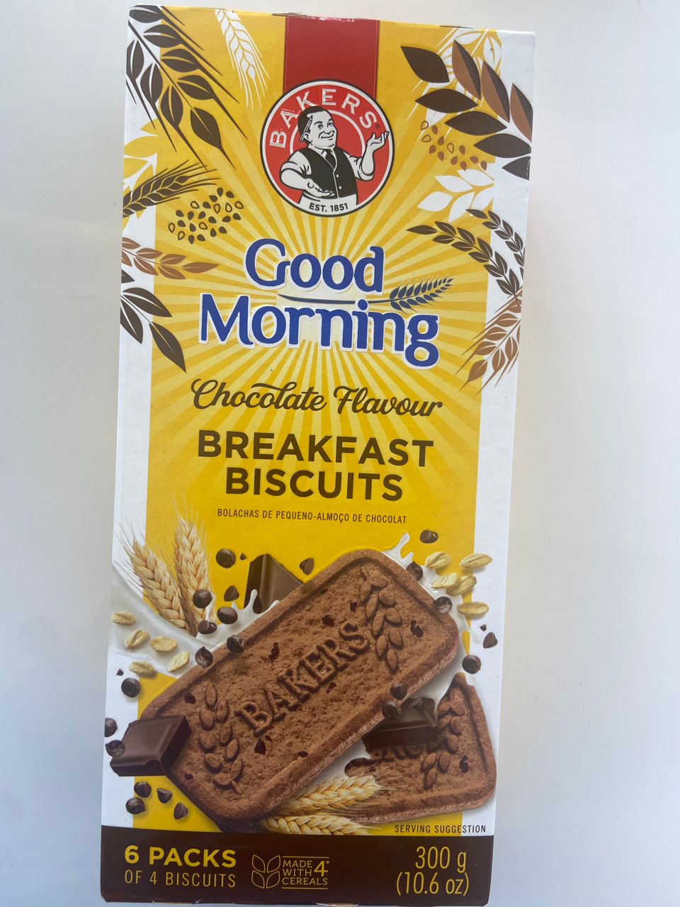 Bakers Good Morning chocolate flavour breakfast biscuit product photo – Buy online at Beks Ghana
