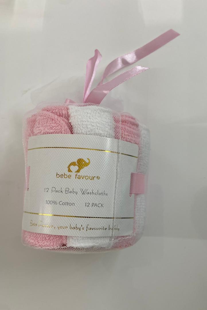 Bebe favour washcloths (12pcs x 6)pack – accessory item for kids