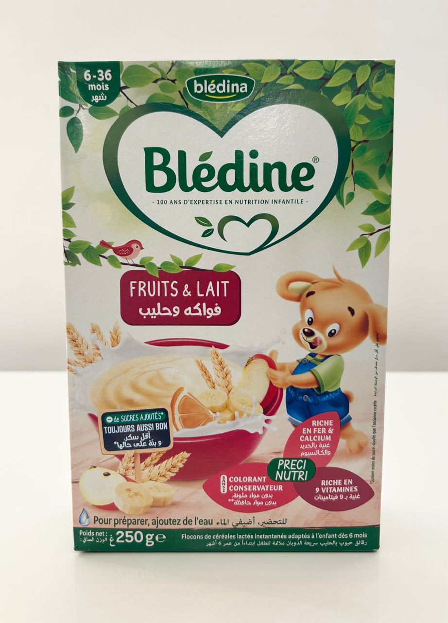 Bledina Fruit x Lait 250g packaging - available at Beks Ghana