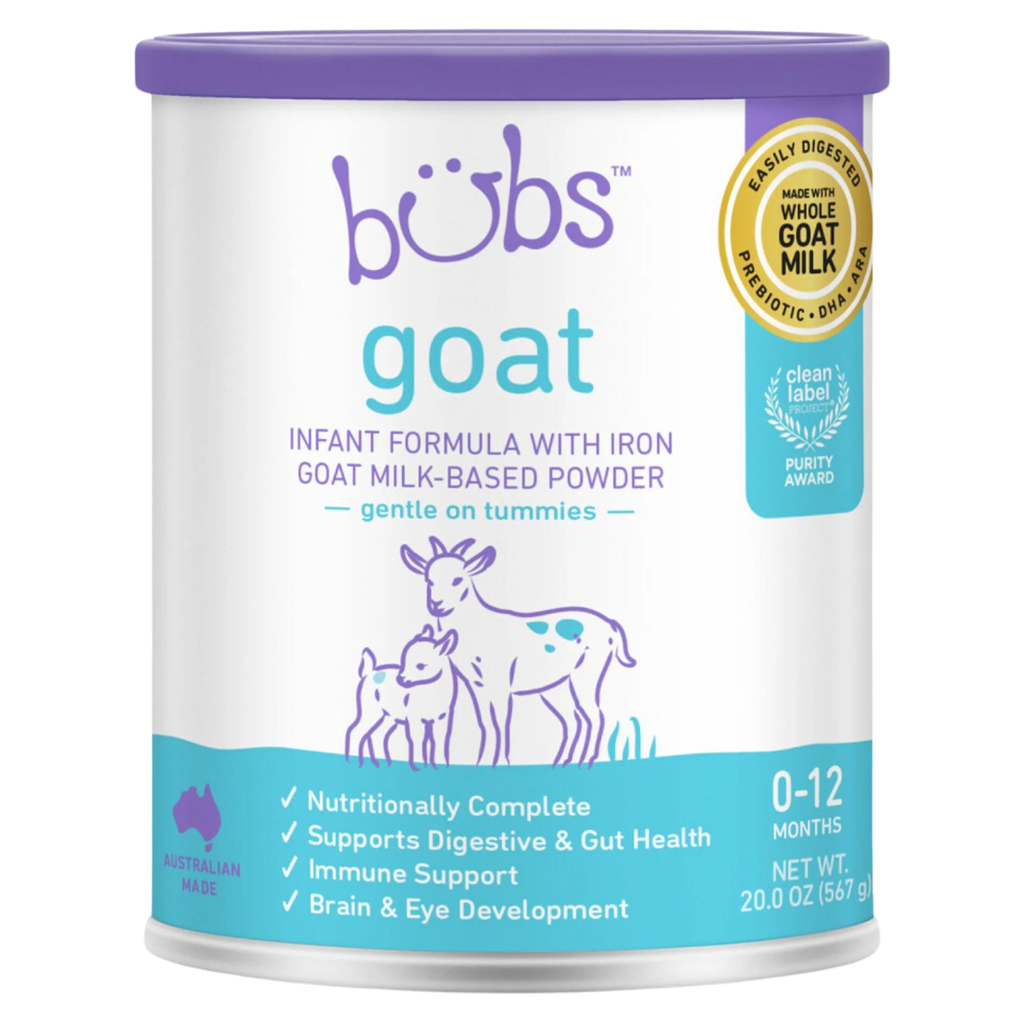 Bubs Goat Infant Formula 0-12 months 567g