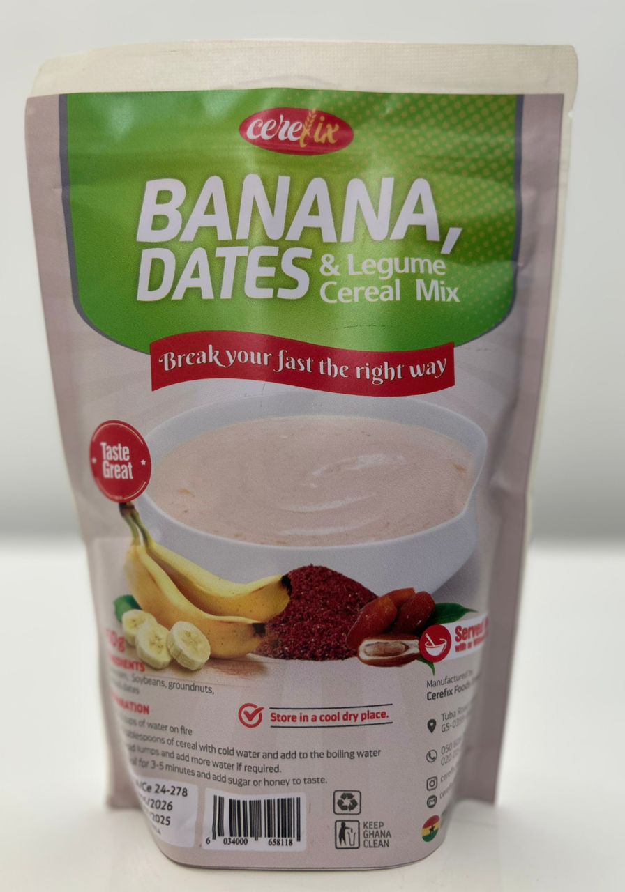 Cerefix- banana, dates and legumes 450g Single packaging - available at Beks Ghana
