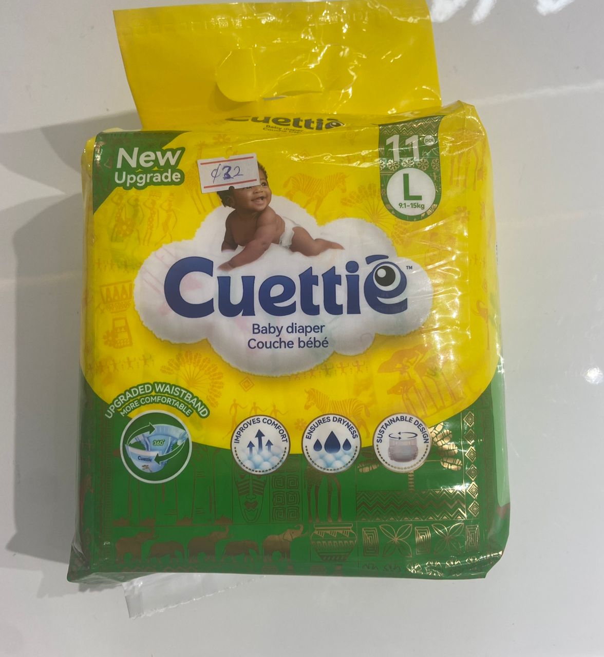 Cuettie Diapers Hospital Pack Large – diaper product photo at Beks Ghana
