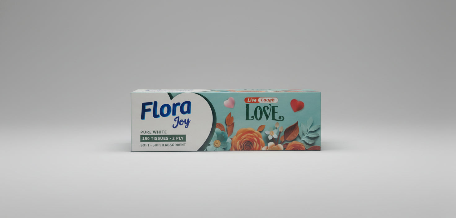 Flora Joy pure white Tissue Paper (Forever & Always) 150 Tissue Paper – 2 ply