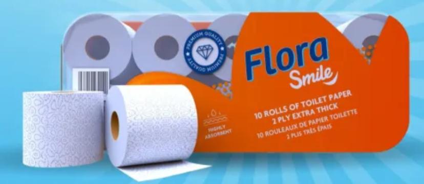 Flora Smile toilet roll (10 rolls / pack) orange – hygiene and toiletries product image