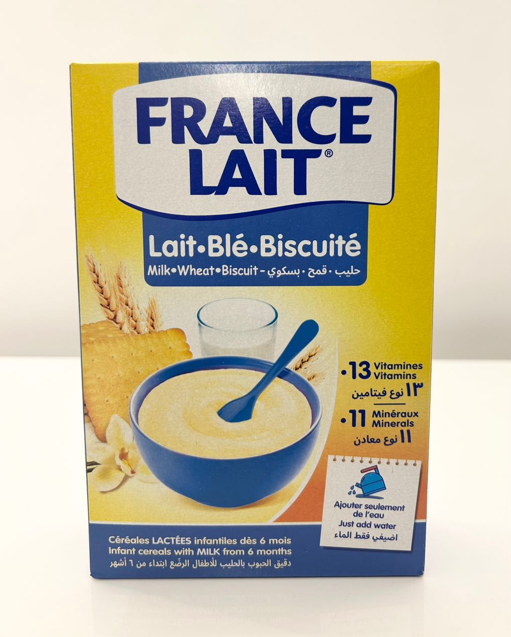 France Lait (Milk, Wheat ,Biscuit)  250g Single packaging - available at Beks Ghana