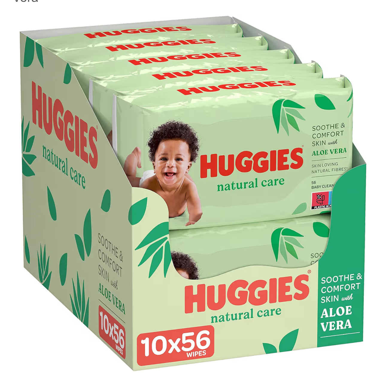 Huggies Natural Care Wipes (Aloe Vera) - 56 x 10 wipes - box