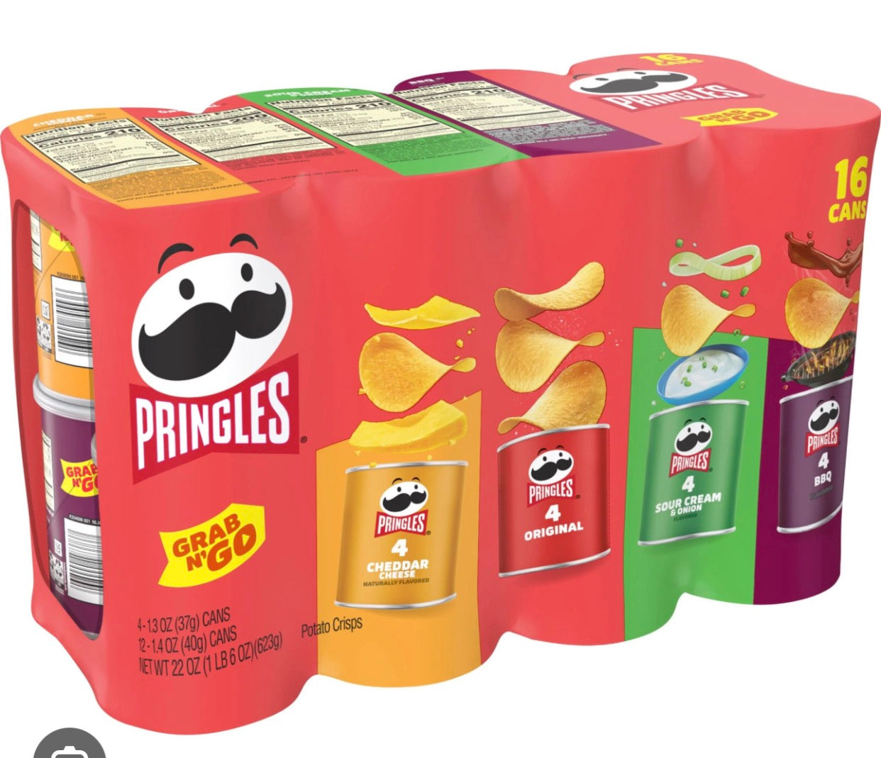 Pringles Snacks Stacks 36 Cans 732g