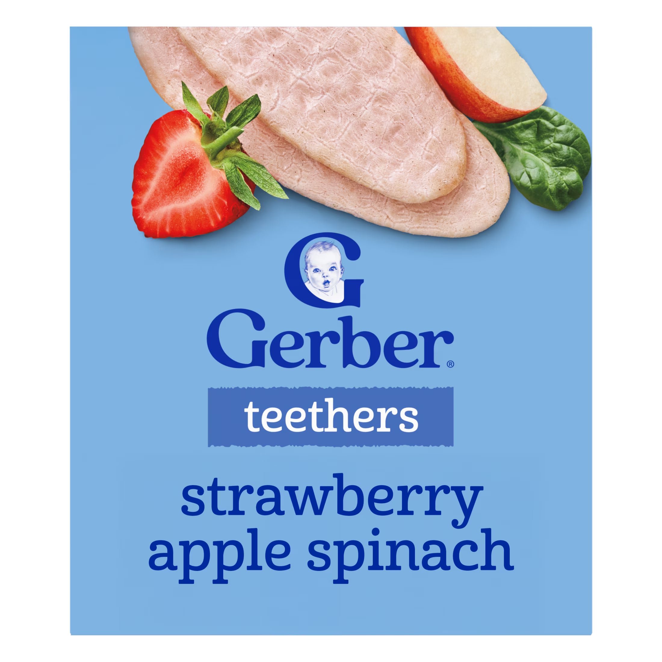 Gerber Teether Strawberry Apple Spinach Gentle Teething 7m+ (12 pieces )