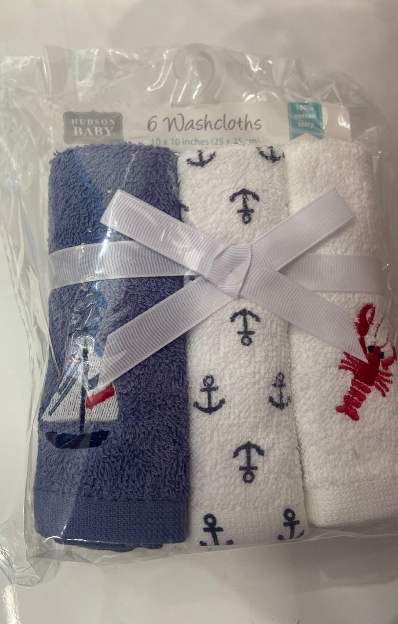 Hudson Baby 6 Washcloth(6pcs x 6) – accessory item for kids