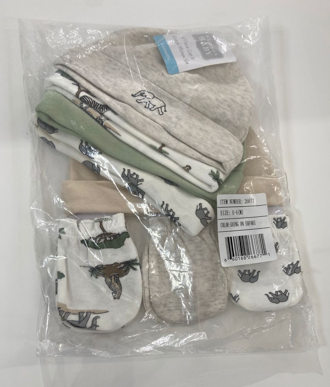 Hudson baby 8 pieces cap and scratch mittens set0-6 months – accessory item for kids