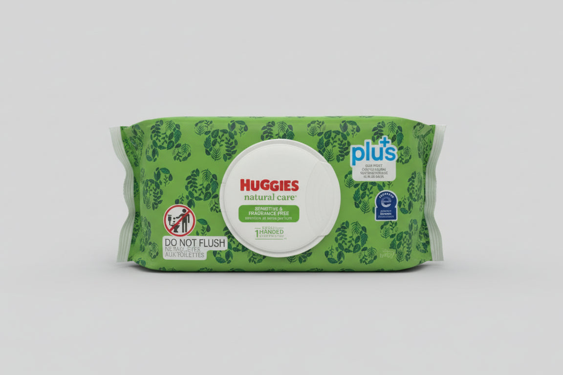 Huggies Wipes Refreshning Natural Care 64 (single pk) – diaper product photo at Beks Ghana