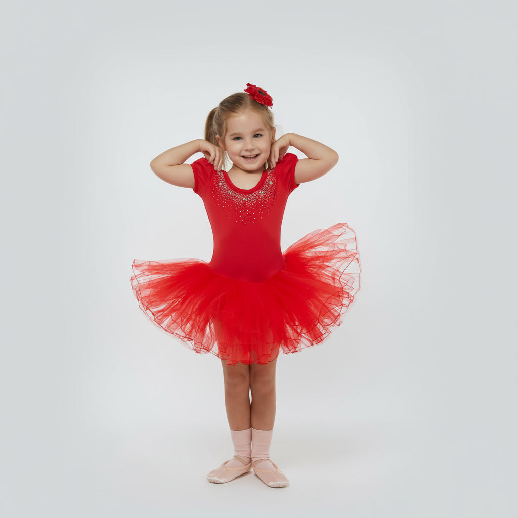 Hui yang Ballet Dress red - kids fashion product photo
