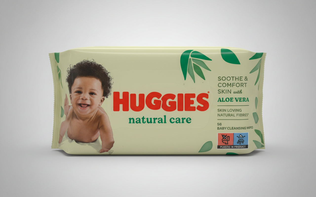 Huggies Natural Care Wipes (Aloe Vera) - 56 - (Single pk) – diaper product photo at Beks Ghana