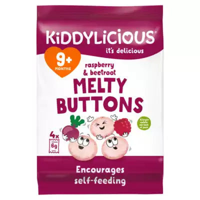 Kiddylicious Raspberry & Beetroot Melty Buttons 6g