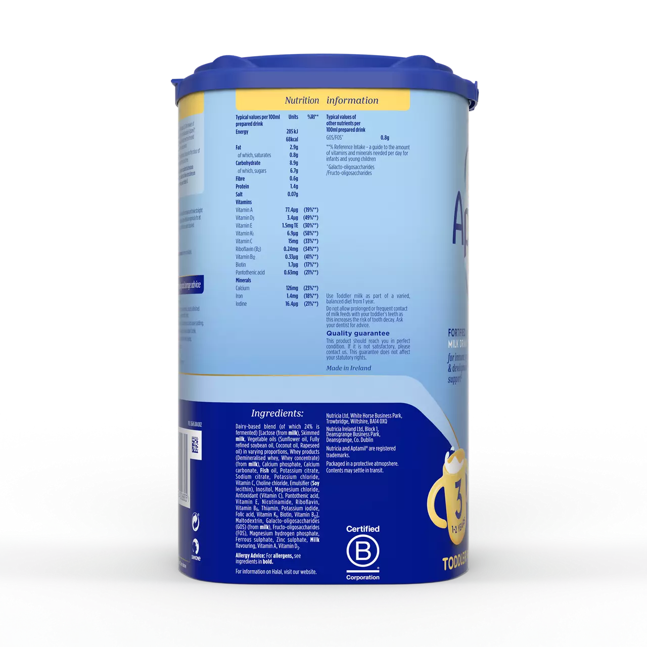 Aptamil Toddler Milk 3 , 1+ (800g) UK single