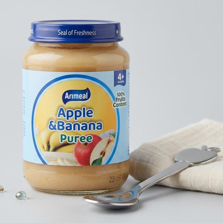 Arimeal Apple & Banana Puree 180g 4m+