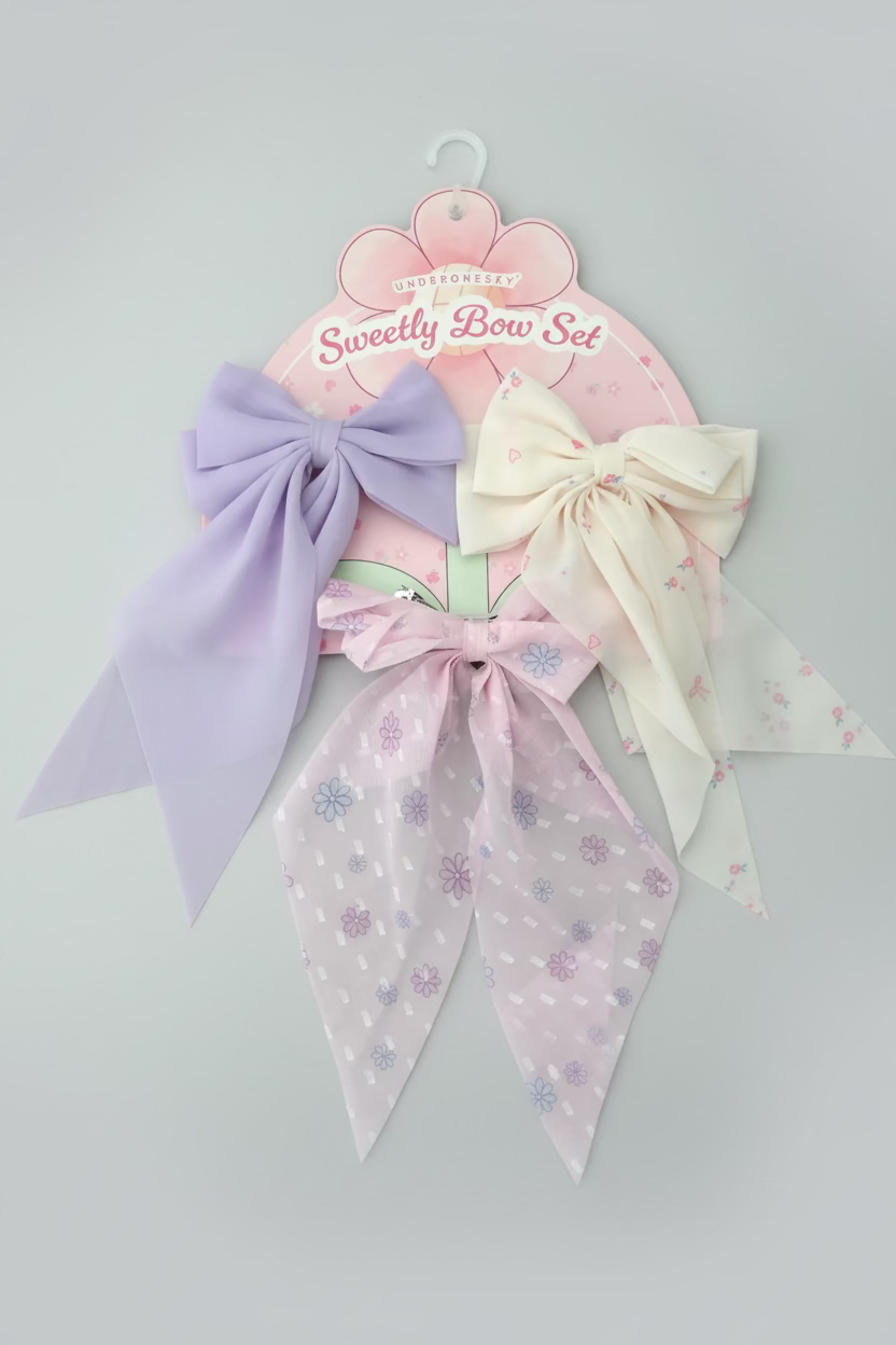 Underonesky Sweetly Bow Set