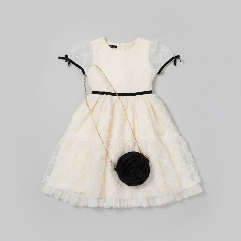 Prima Biscotti Girl's Dress with Bag, 10years