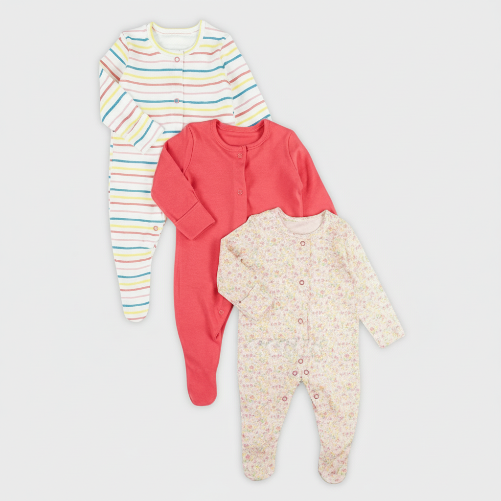 pack of 3 long sleeve 3-6 months