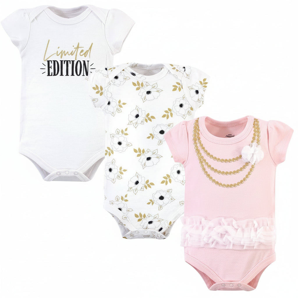 Hudson Baby 3pcs Bodysuits Girls