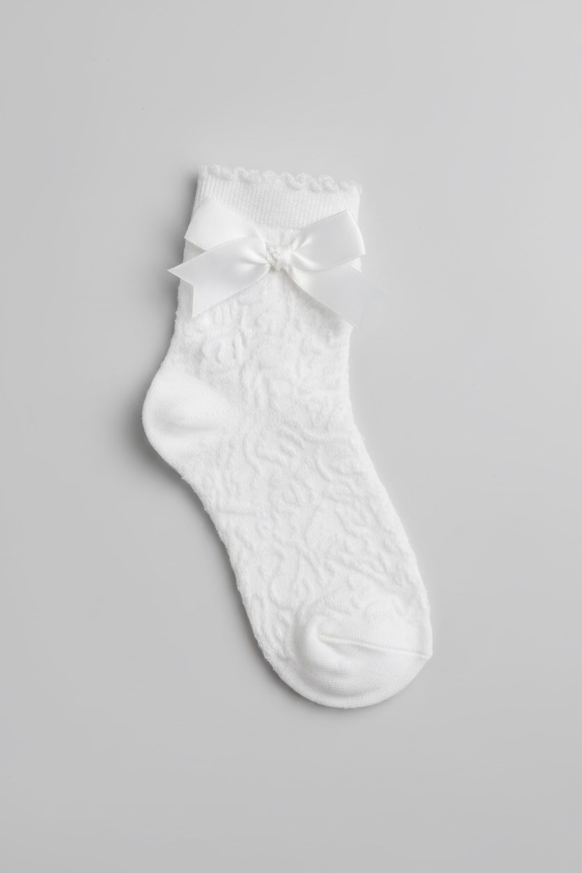 White Girls Cotton Socks