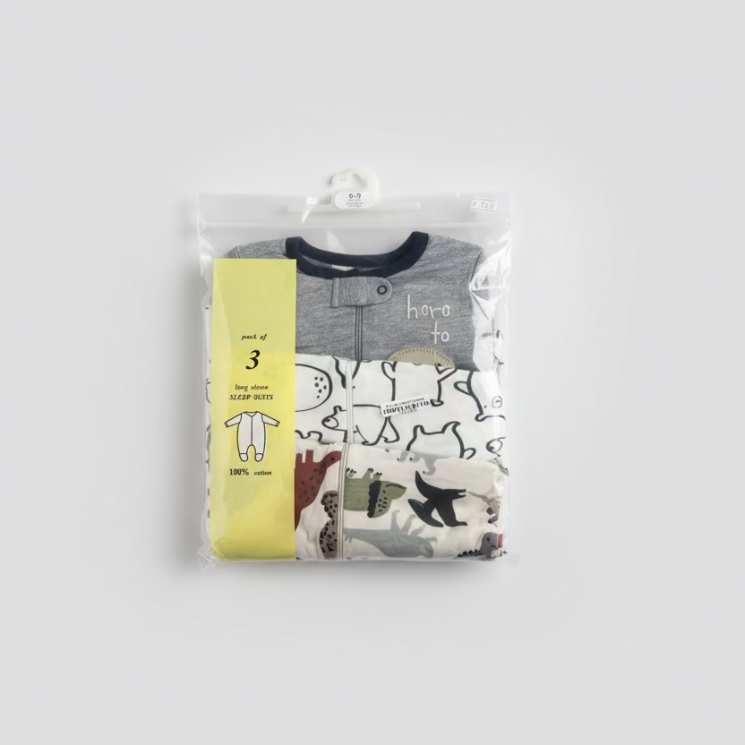 Gerber long Sleeve Sleepsuits 3pcs