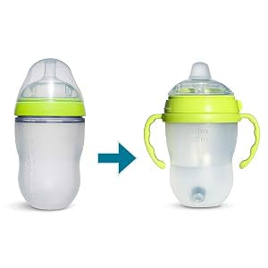 Silicone Baby Feeding Bottle with Handle 210ml