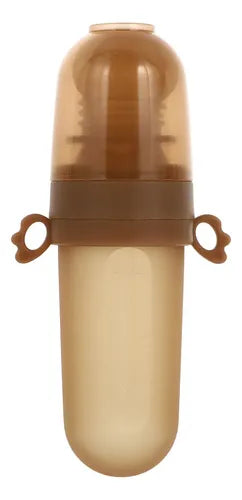 2 in 1  Baby Silicone Food Feeder & Complementary Squeeze Spoon