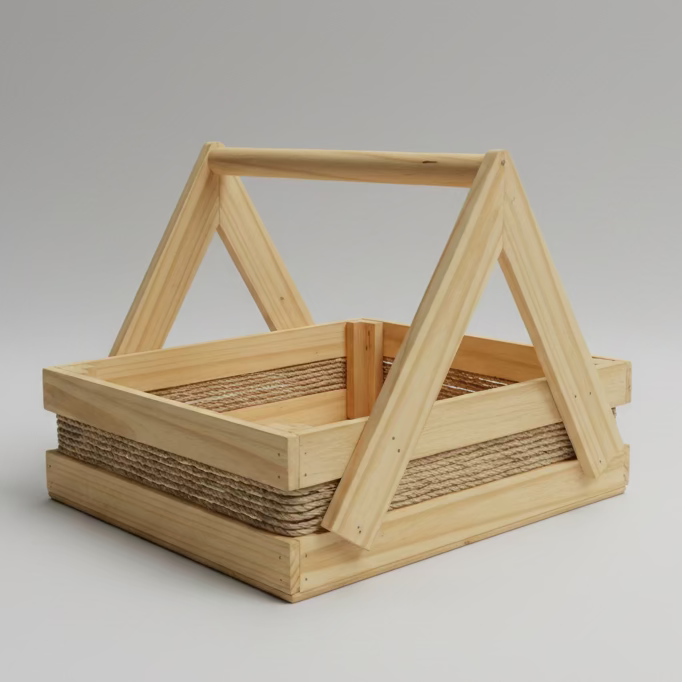 Wooden Gift Basket