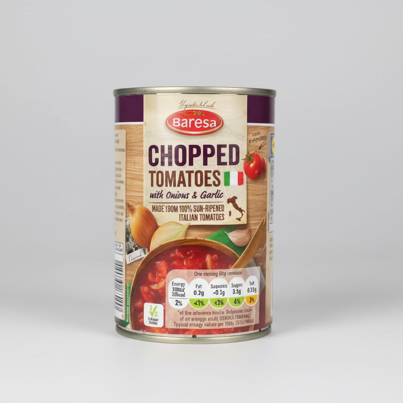 Baresa Chopped Tomatoes with Onions & Garlic