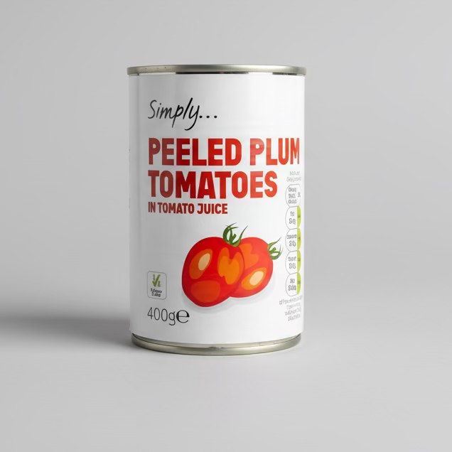 Simply Peeled Plum Tomatoes in Tomato Juice 400g