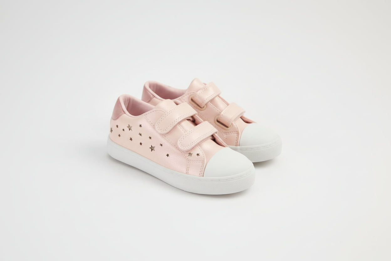 George Pink Shimmer Star Double Strap Trainers 12 euro 31
