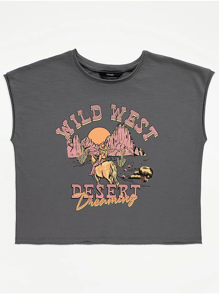 George Grey Wild West Desert Dreaming Sequin Washed T-shirt 9-10