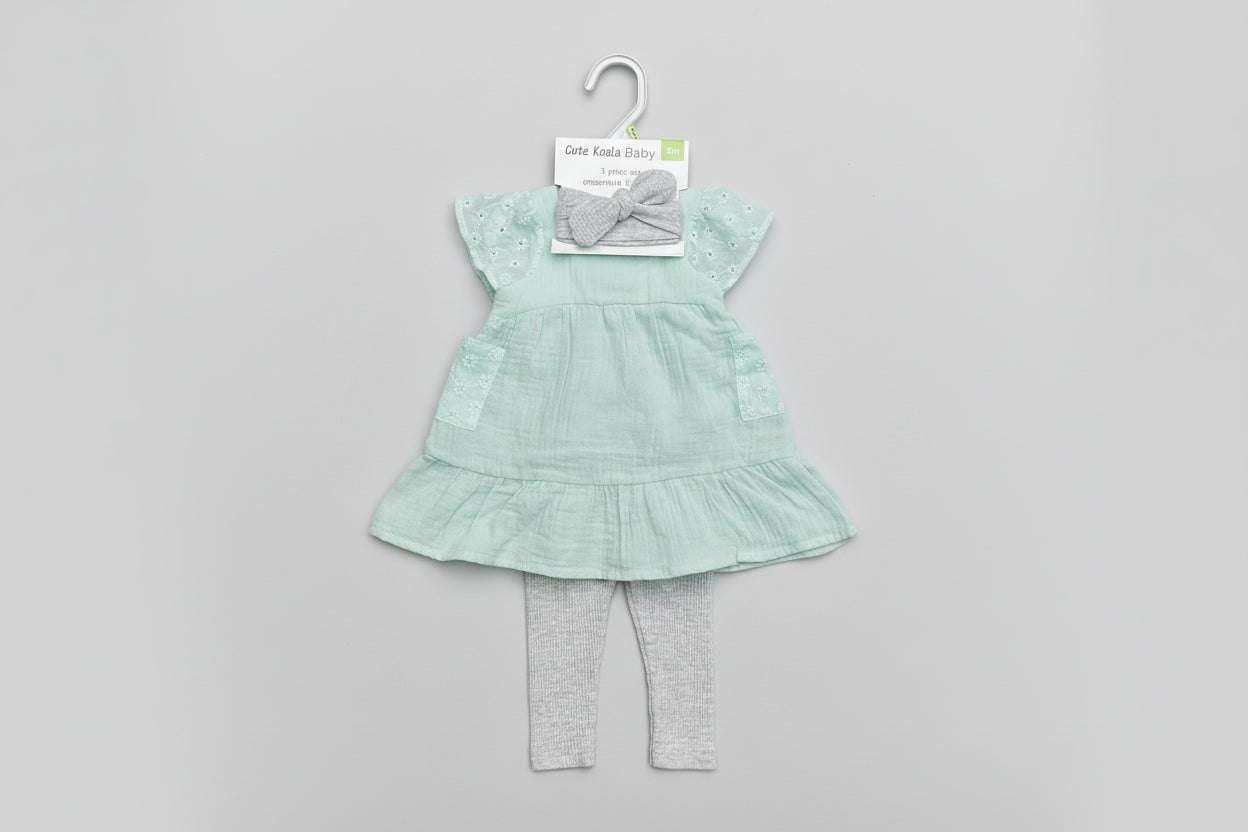 Cute Koala Baby Girls 3-piece Set