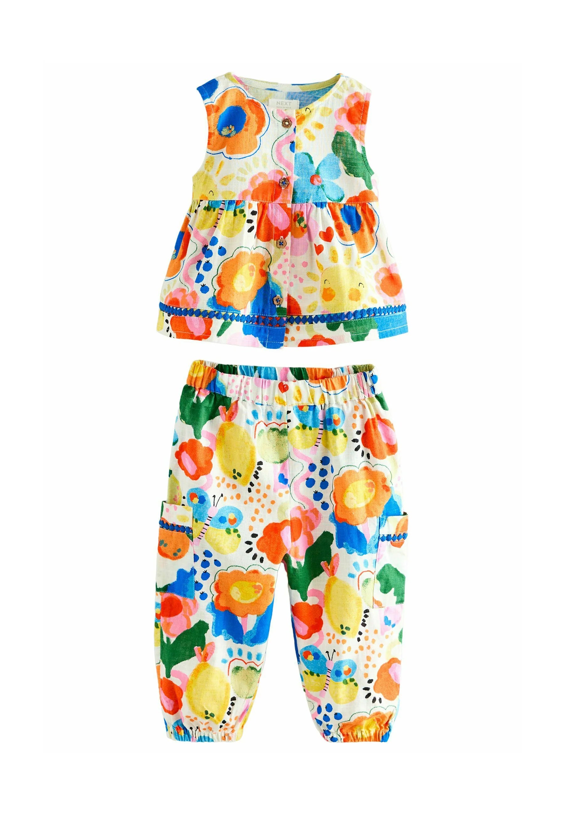 Next Cotton Set Mixed Colors 2-piece dress 3-6months