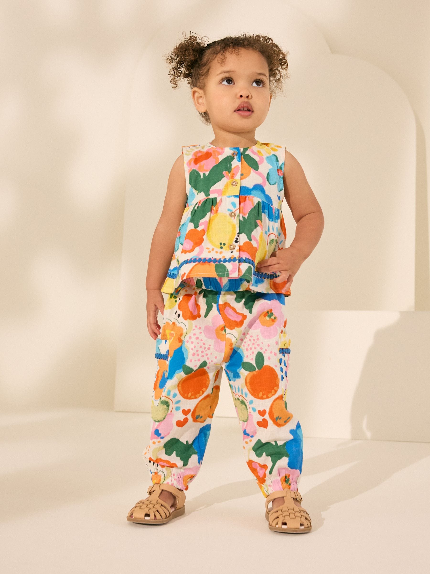 Next Cotton Set Mixed Colors 2-piece dress 3-6months