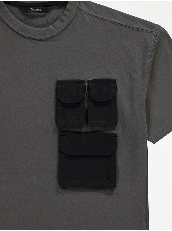 George Contrast Cargo Pocket T-Shirt and Shorts Outfit 7-8yrs