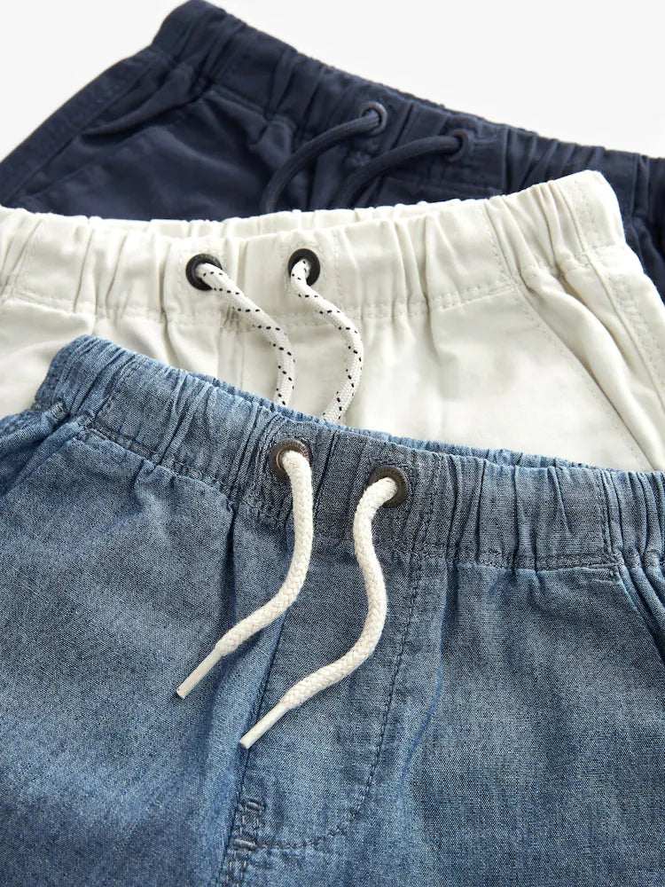 Next Classic Blues Pull On Shorts 3 Pack (3-6months)